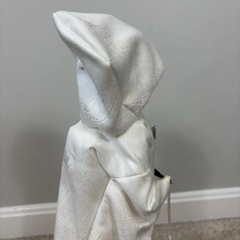 Vtg Japanese Bride Doll White Kimono Wedding Geisha Kanaku The Leader Maiko Fan